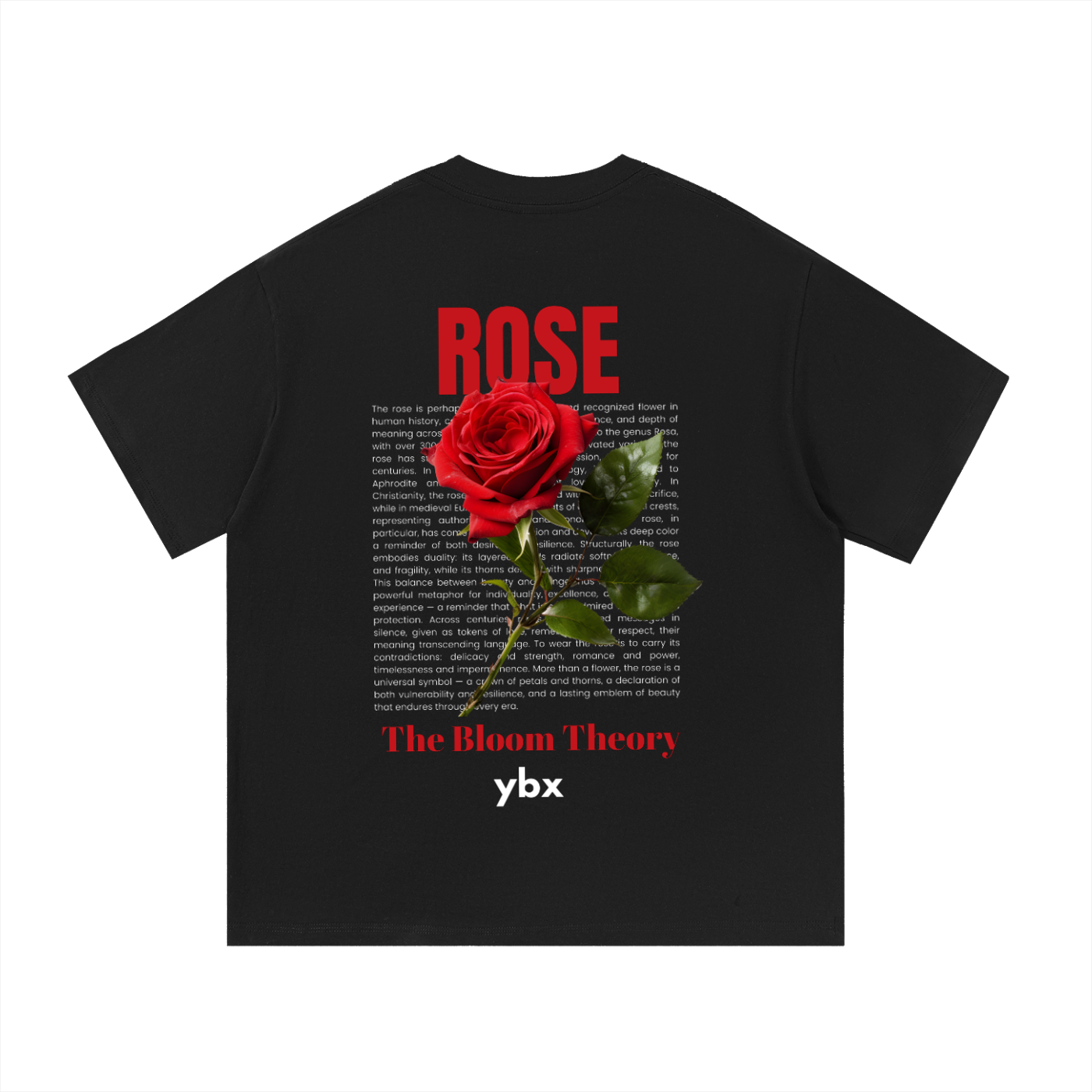 Rose Tee: Black