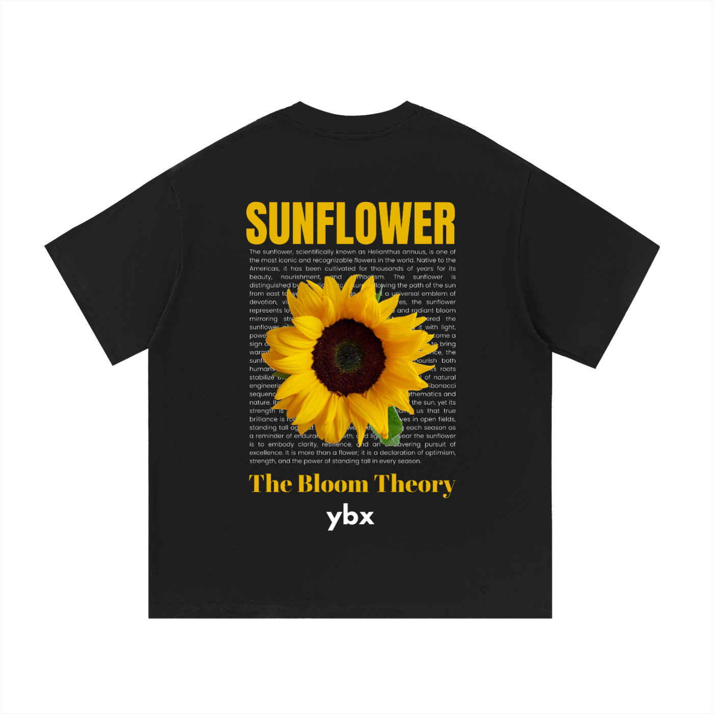Sunflower Tee: Black
